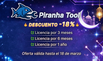 Atrape jugosos descuentos en licencias Piranha Tool